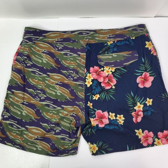 J Crew Mens Breaker Board Swim Shorts Camouflage/ Floral Size 35 - Picture 3 of 9